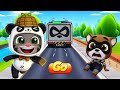Talking Tom Gold Run Panda Tom vs Raccoon Boss Fight 