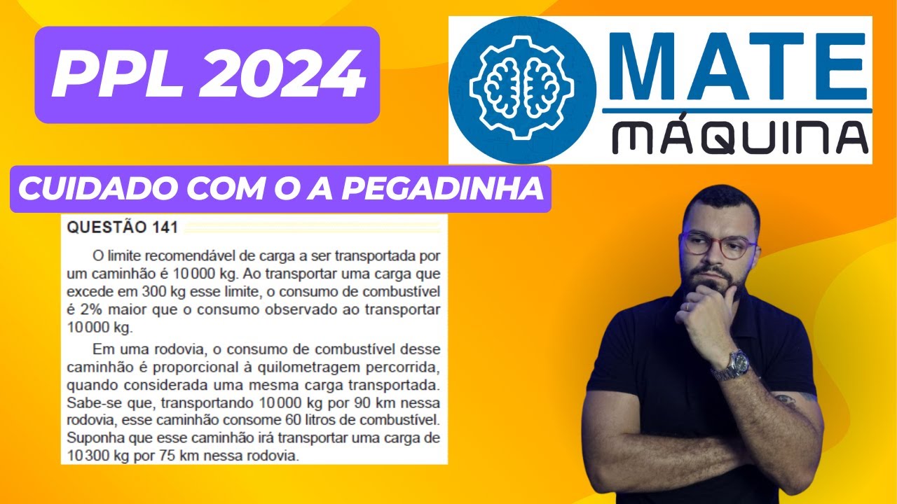 PPL 2024 O limite recomendável de carga a ser transportada por um ...