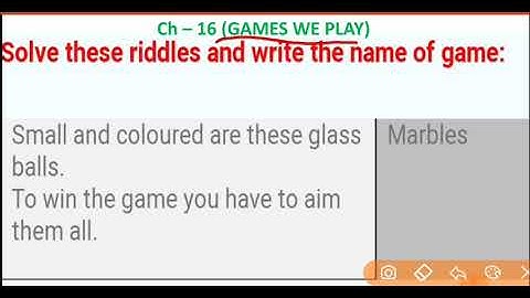 EVS - III | Ch - Games We Play | PART - 1 |Topic : Riddles