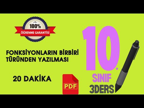 10.Sınıf Fonksiyonlar 3 | Fonksiyonların Birbiri Türünden Yazılması | + PDF | TYT | KPSS | DGS| ALES