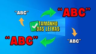 COMO AUMENTAR ou DIMINUIR o TAMANHO das LETRAS do PC ou NOTEBOOK 💻✅️