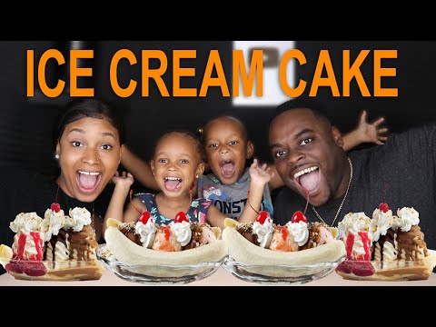 CHOCOLATE ICE CREAM CAKE MUKBANG WITH THE BEAST FAMILY (SPECIAL ANNOUNCEMENT)