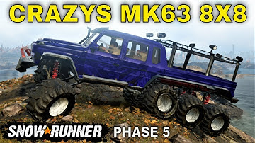 Snowrunner Crazys mk63 8x8 Console Mod Testing on Phase 5 Don Region