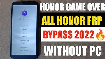 Honor 9 Lite FRP Bypass All Honor FRP Bypass Without PC | 2022 🔥