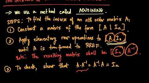 Finding the Inverse of nxn Matrices