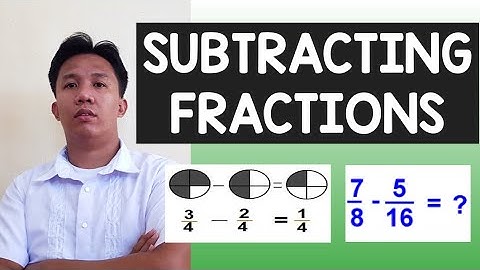 SUBTRACTING FRACTIONS Part 1 | Math Tagalog