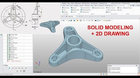ZW3D Exercise 39 - Solid Modeling + 2D Drawing