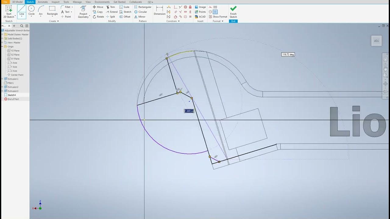 Inventor Tutorial Adjustable Wrench Bottom Jaw By Ege YouTube