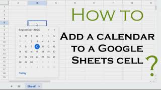 How to Add a Calendar Drop-Down in Google Sheets | Easy Date Picker Tutorial