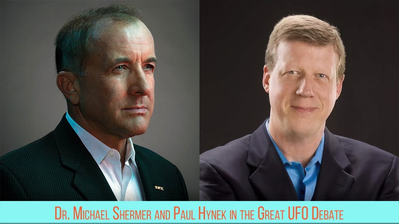 Dr. Michael Shermer and Paul Hynek in the great UFO debate at The BookFest Spring 2022