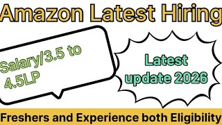 Amazon Bulk Hiring 2026|Freshers Job In 2026|Walk In Drive 2026|Amazon latest hiring
