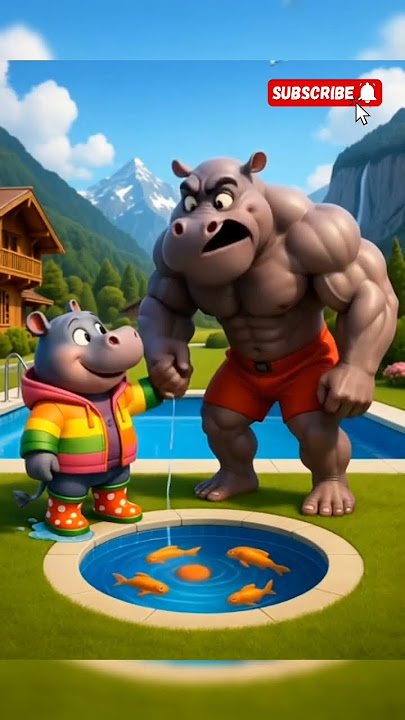 I want to swim but my dad doesn't have any money #animation #cartoon #comedy #funny #mrhippo #cute