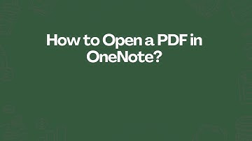 How to Open a PDF in OneNote?