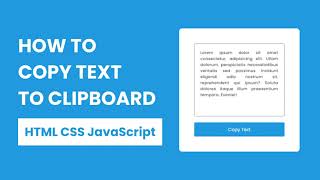 How to Copy Text to Clipboard in JavaScript | Copy Text to Clipboard | Copy Text in JS | CodingTails