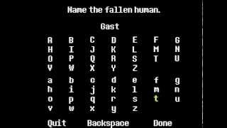 Naming yourself Gaster in Undertale