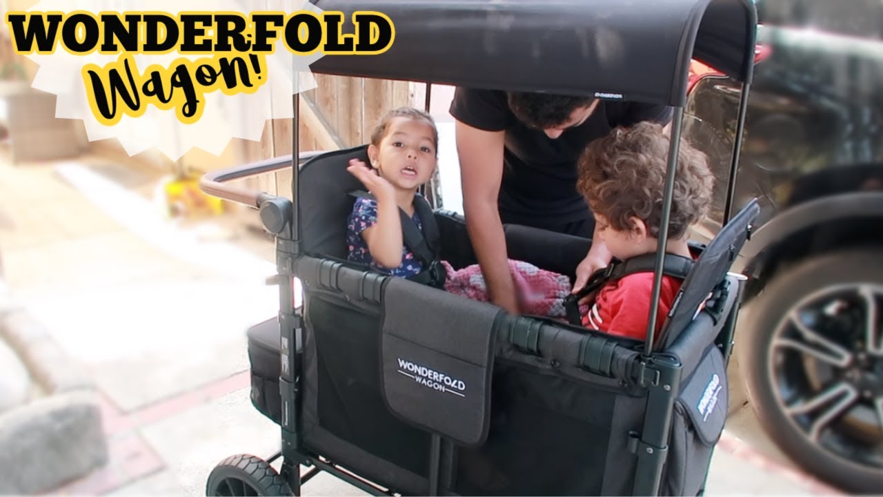 MOM OF 2 MUST HAVES!! REVIEW & UNBOXING | WONDERFOLD 2 Seater Multifunctional Stroller Wagon