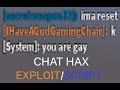 Roblox Chat Hax Script Exploit Pastebin Troll Custom Chat Message