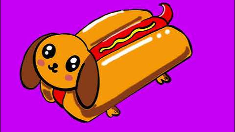 How to draw cute Hot dog | tutorial | procreate