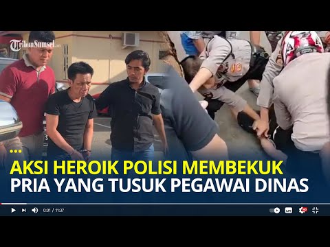 Viral Aksi Polisi Membekuk Pria yang Tusuk Pegawai Dinas Sosial di Sekayu Musi Banyuasin