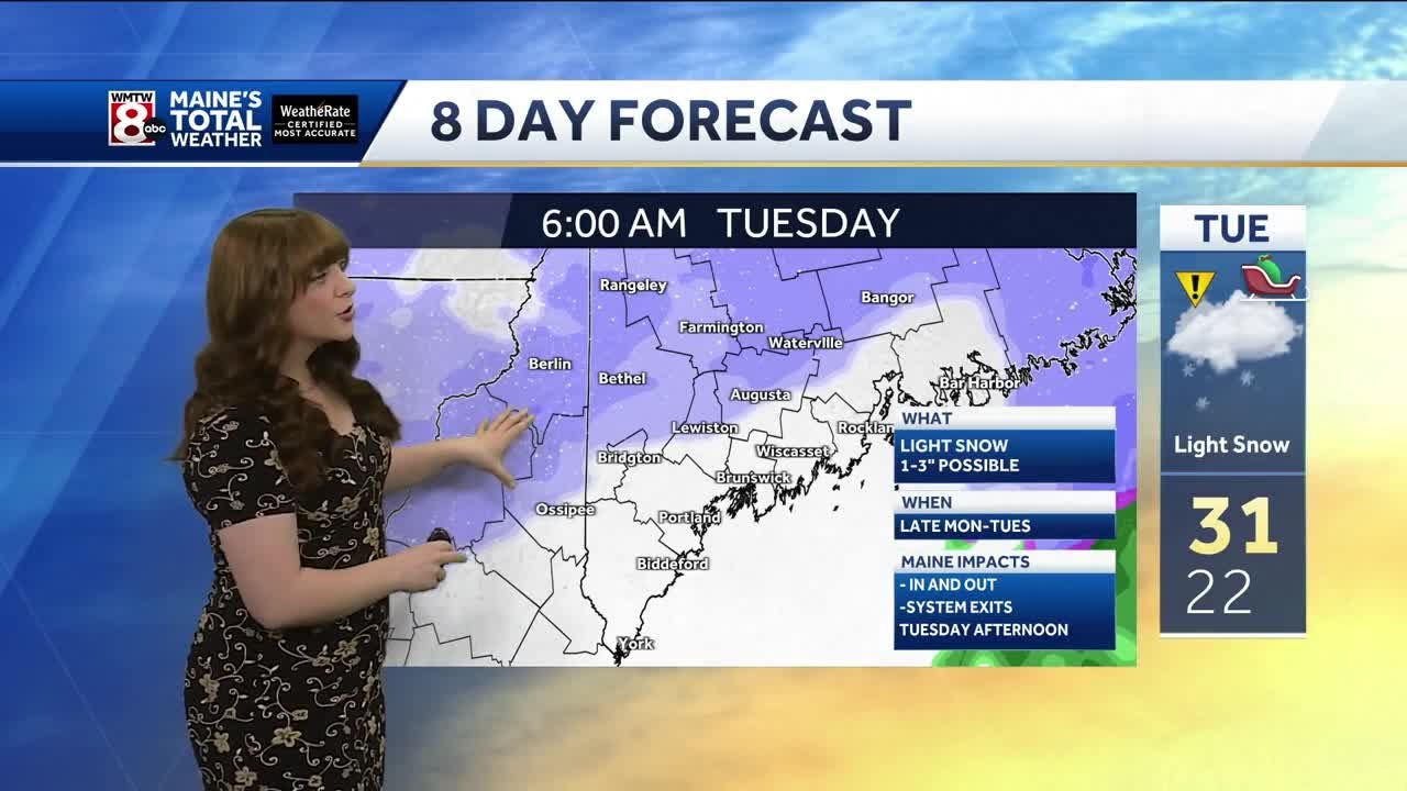 Dry Monday with snow on the way through Tuesday - YouTube