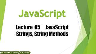 Lecture 05 | String Methods