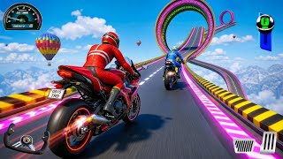 Superhero Bike Stunt Racing 3D - Impossible Mega Ramp Jumps Bike Driving Tracks | Android Gameplay screenshot 5