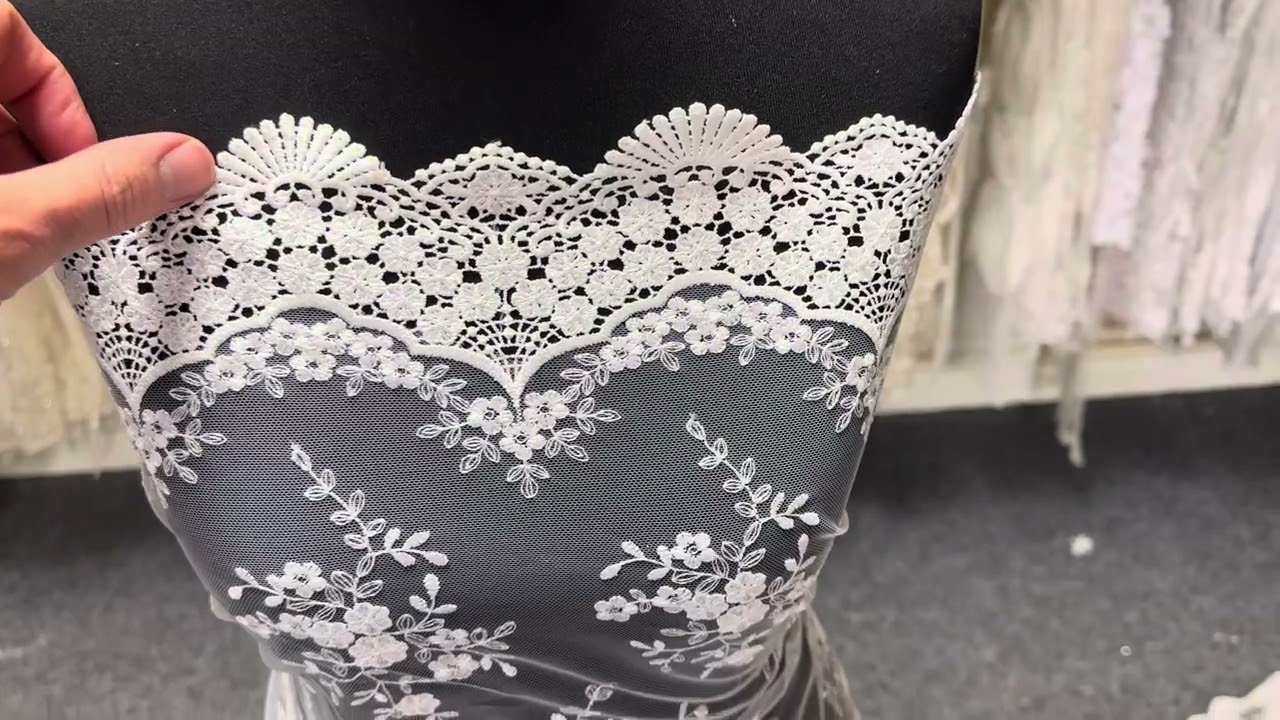 Ivory Embroidered Lace - Kirsty