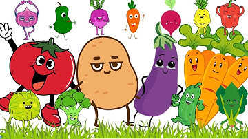 Các Loại Rau Củ Quả | Bé Học Các Loại Rau Củ Quả Cà Rốt Khoai Tây Bí Đỏ | Song Ngữ Anh Việt | Gấu TV