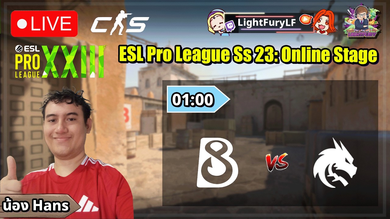 🔴[CS2] ดูแข่ง B8 ⚔️ Team Spirit (Bo3)🏆ESL Pro League SS 23: Online Stage - Stage 2 Day 7