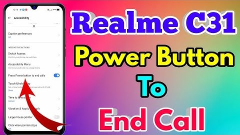 Power Button To End Call in Realme c31 | Realme c31 Power Button To End Call Kaise Kare