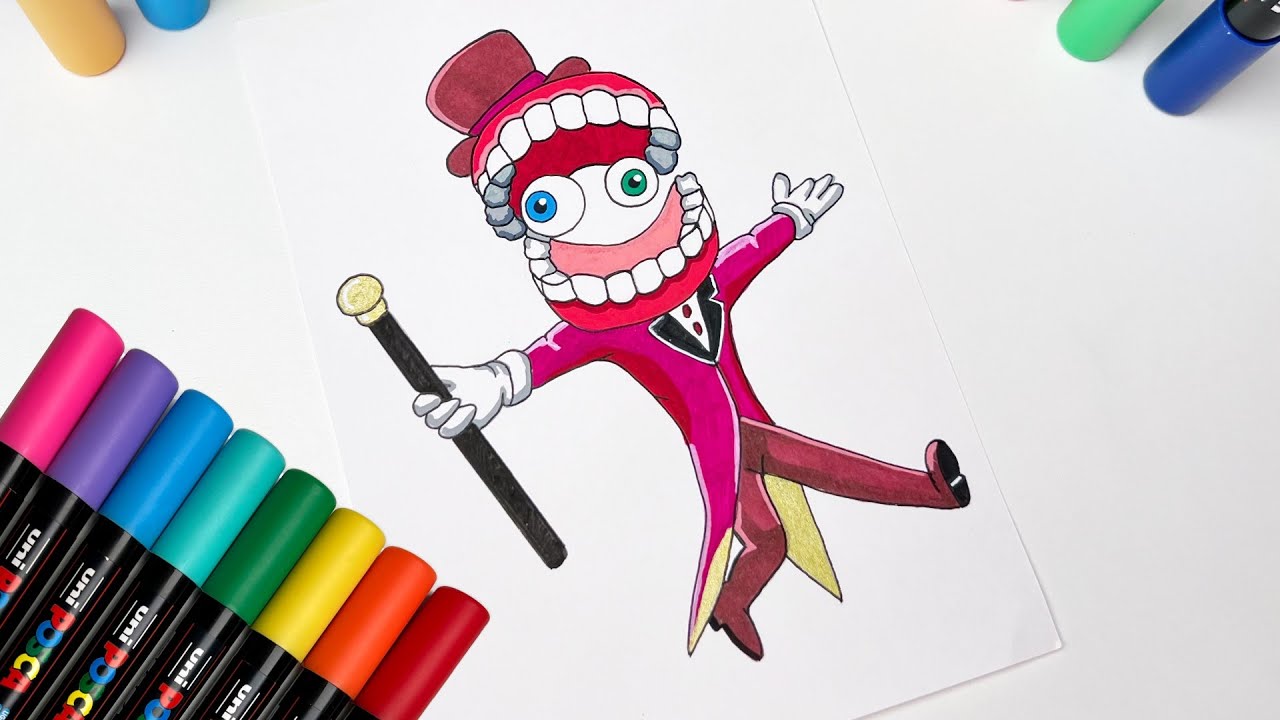 Drawing The Amazing Digital Circus! Caine - YouTube