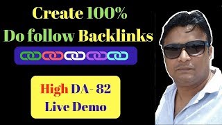 how to create 100% Do follow Backlink from High DA-82 [Hindi]