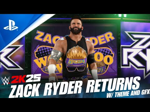 Zack Ryder RETURNS W Radio Entrance Theme GFX Pack New WWE 2K25 Community Creations Mods 