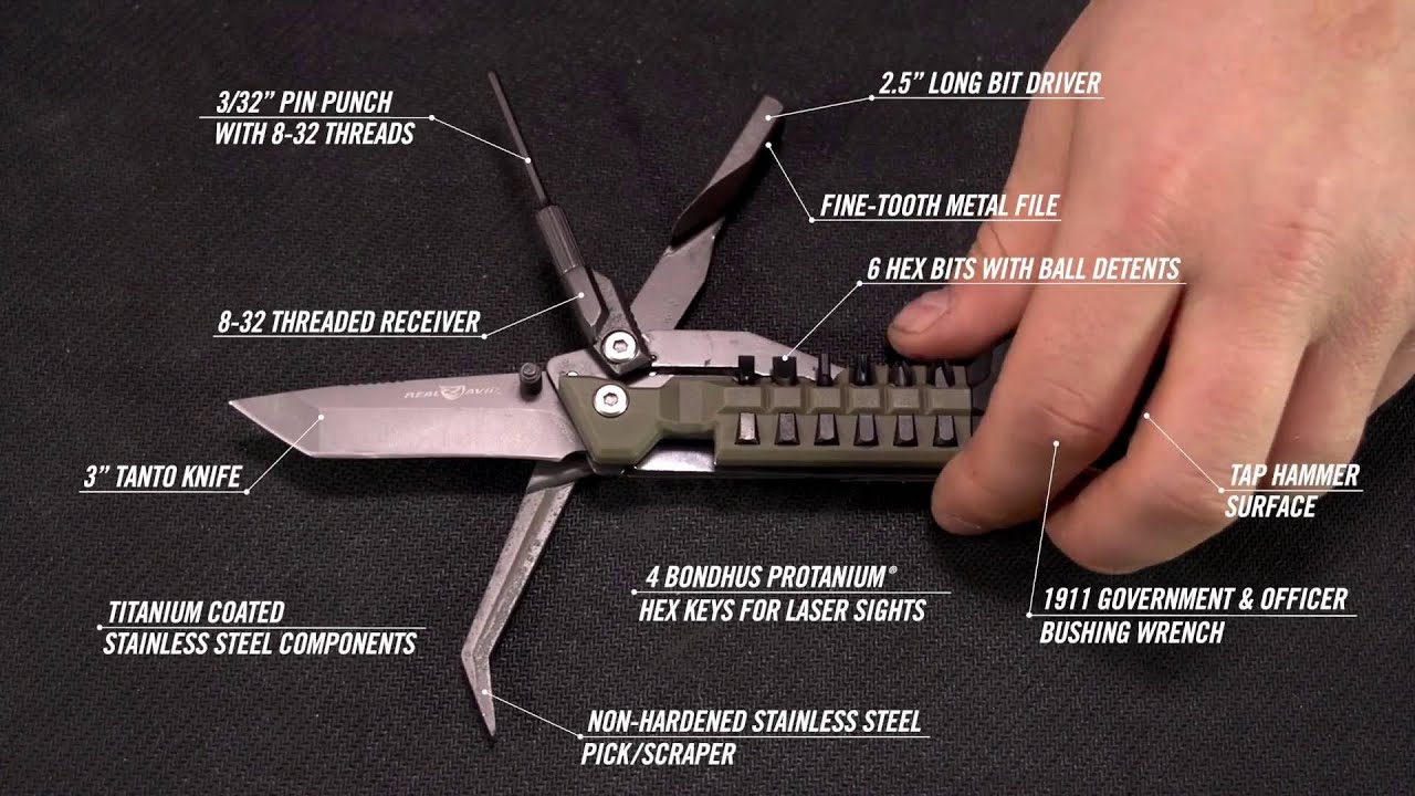 Details about   Real Avid The Pistol Tool Multi-Tool Flat Dark Earth AVPSTL Portable Tool Kit 