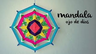 : MANDALA TEJIDO | Ojo de Dios (ENGLISH SUB) | tutorial paso a paso AHUYAMA CROCHET