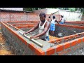 Stone masonry belt-Beautiful with 23x33 size house Foundation level belt Concrete-using sand cement