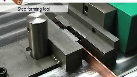 Step forming tool for busbar