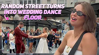 Random Street Turns into Wedding Dance Floor | You Are The Reason  Calum Scott- Allie Sherlock Cover