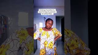 #makemefamous ,come and learn standing position on how to beg your parents for money .