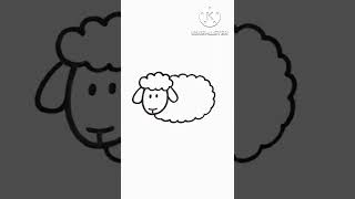 Cute Sheep Drawing🐑/#shorts #ytshorts #viralshorts #sheep #trending #easyforkids #craftomaniabyshivi