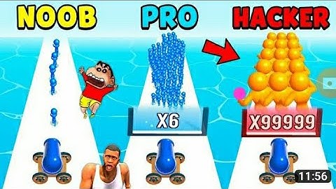 SHINCHAN y CHOP jugando al juego MOB CONTROL en hindi | Noob vs Pro vs Hacker Control de mafia | AMA