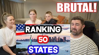 New Zealand Family React to All 50 STATES in AMERICA Ranked WORST to BEST (HOW DID YOUR STATE RANK?)