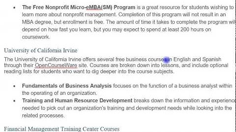 How to Free Online Non-Credit Business Courses.