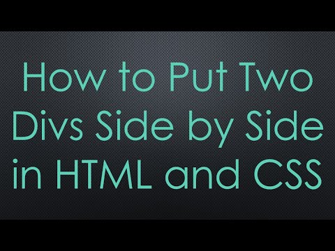 How to Put Two Divs Side by Side in HTML and CSS