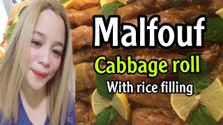 How to make Cabbage roll/Malfouf Recipe/ Arabic Food/step by step easiest way to make Malfouf