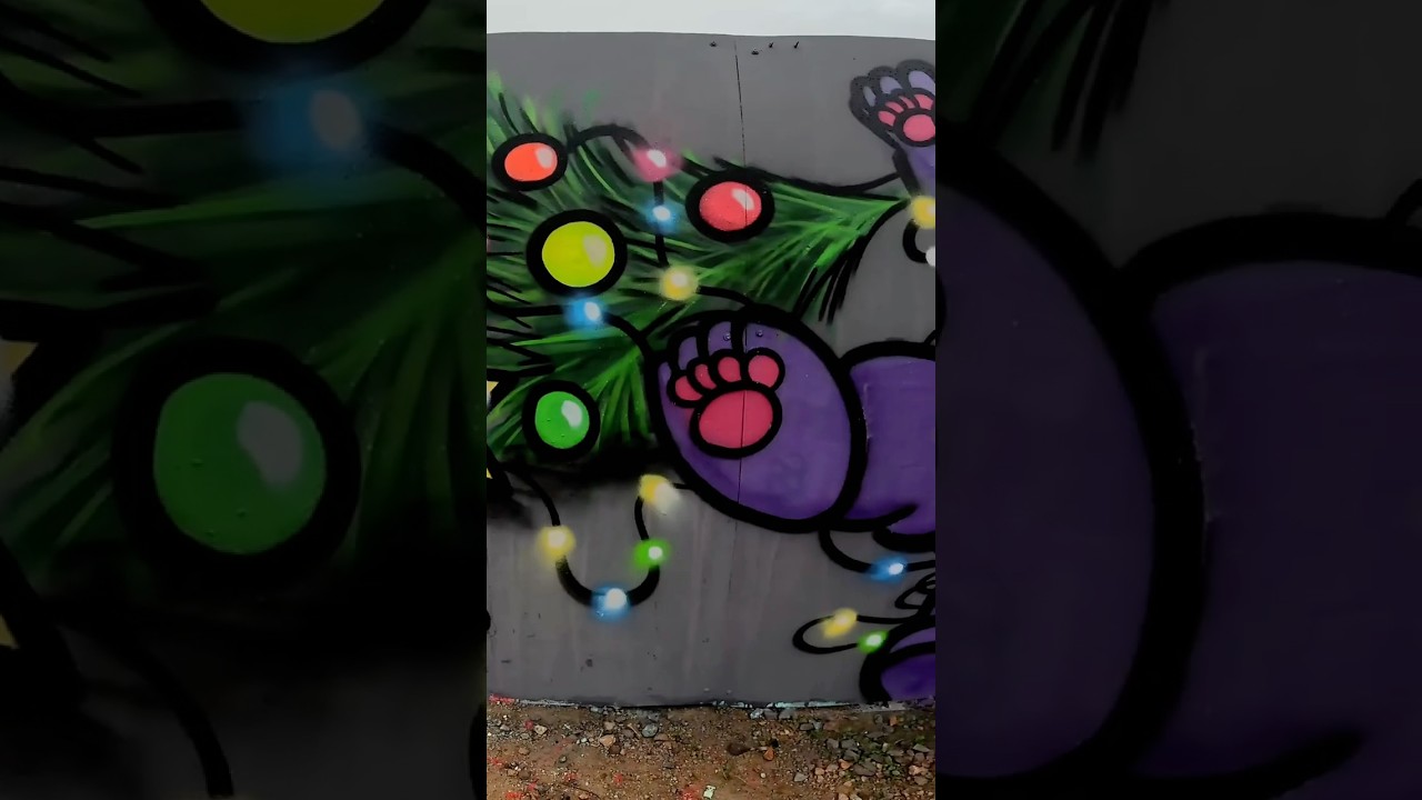 Morik Welcomes 2026 🎄🐻 | New Year Street Art Graffiti