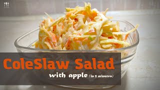 Ready in 5 minutes | the Best Coleslaw Salad I've ever made |  So fresh and crunchy cabbage salad !