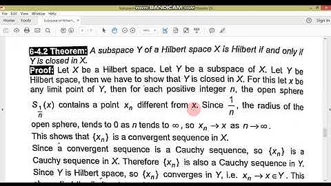 Subspace of Hilbert space//MM-II//M.Adnan Anwar