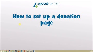 How to set up a donation page