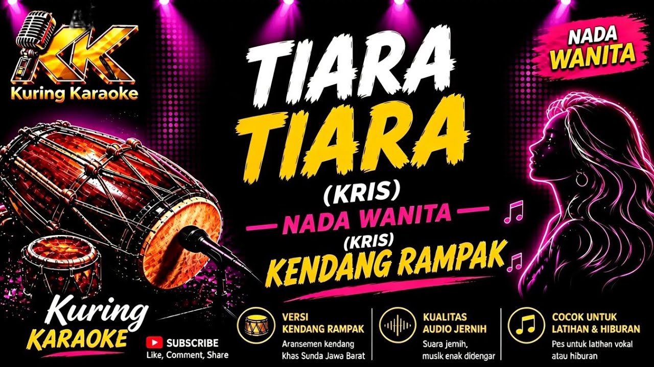 TIARA - KARAOKE COVER LAGU KRIS || NADA WANITA (CEWEK) VERSI KENDANG ...